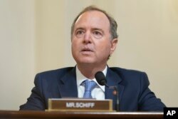 FILE - Rep. Adam Schiff is seen during a House select committee hearing on Capitol Hill in Washington, July 27, 2021.