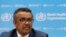 Director-General of the World Health Organization (WHO) Tedros Adhanom Ghebreyesus attends a news conference at the organization's headquarters in Geneva, Switzerland, May 14, 2018. 