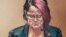USA, Mineapolis, George Floyd's girlfriend Courteney Ross answers questions on the fourth day of the trial of former Minneapolis police officer Derek Chauvin George Floyd's girlfriend Courteney Ross answers questions on the fourth day of the trial of form