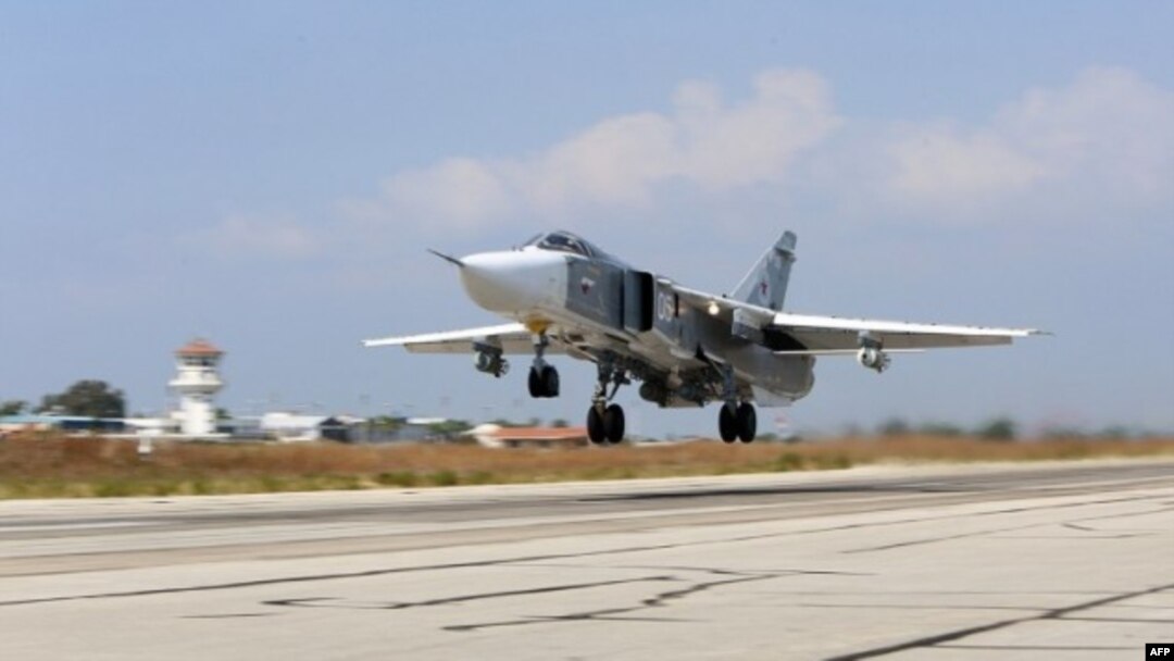 Một chiếc máy bay ném bom Su-24 của Nga. 