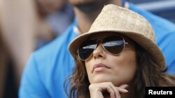 Eva Longoria terminó su relación en junio de este año, con Eduardo Cruz. En esta foto, disfrutaba de un juego de Tenis en el U.S. Open.