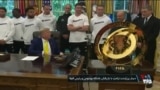 دیدار رئیس فیفا و اعضای باشگاه یوونتوس با رئیس جمهوری آمریکا در کاخ سفید