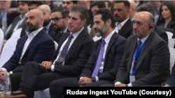 From left to right: Bafel Talabani, head of the Patriotic Union of Kurdistan, Nechirvan Barzani, President of Iraqi Kurdistan Region, Qubad Talabani, Deputry Prime Minister of Kurdistan Regional Government, Fauzi Hariri, Chief of Staff of Kurdistan Regional Presidency.