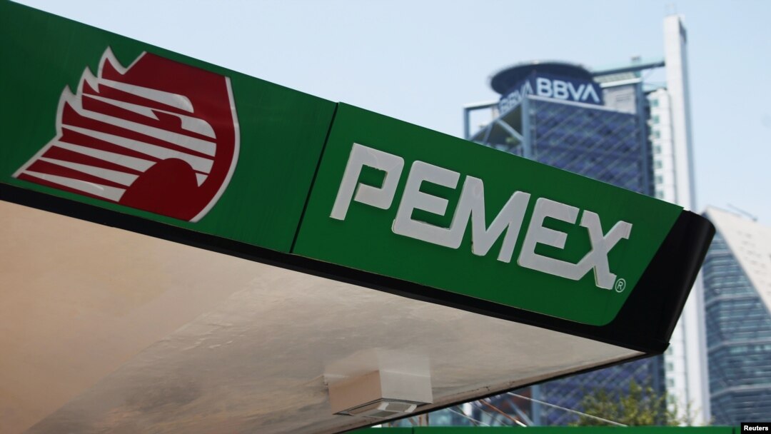A Pemex gas station is seen in Mexico City, Mexico, Sept. 17, 2019. 