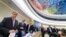UN Secretary-General Antonio Guterres (L) looks on at the opening of the United Nations Human Rights Council, Feb.  27, 2017 in Geneva.