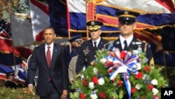 سه‌رۆک ئۆباما سـاڵڕۆژی سه‌ربازه‌ دێرینه‌کان به‌رز ڕاده‌گرێت