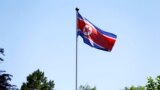 The flag of North Korea is seen in Geneva, Switzerland, June 20, 2017.