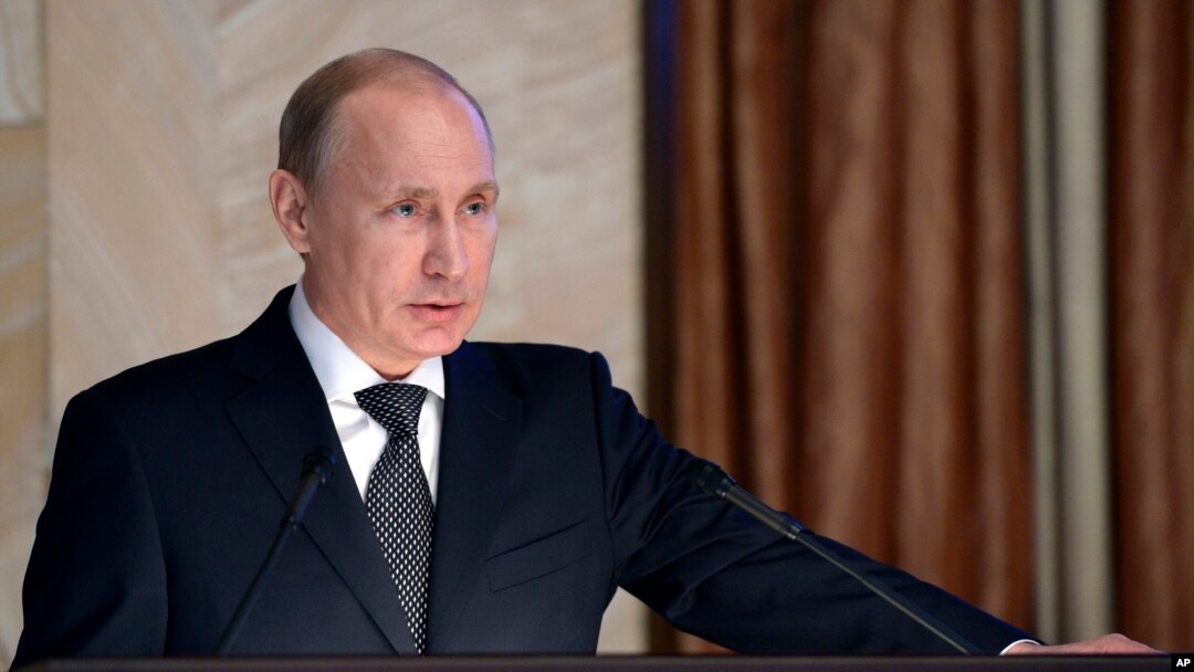 Tổng thống Nga Vladimir Putin phát biểu với những quan chức cao cấp của Cục An ninh Liên bang, 26/3/15