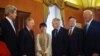 Aung San Suu Kyi meets with Senators (L-R) John Kerry (D-MA), Mitch McConnell (R-KY), Harry Reid (D-NV), Jim Webb (D-VA), and Saxby Chambliss (R-GA) at the U.S. Capitol in Washington, D.C., September 19, 2012. 