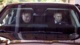 (FILE) Russian President Vladimir Putin, right, and North Korea's leader Kim Jong Un drive a Russian Aurus limousine during their meeting in Pyongyang, North Korea, on June 19, 2024.