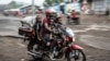 People displaced by the fighting with M23 rebels make their way to the center of Goma, Democratic Republic of the Congo, Jan. 26, 2025. 