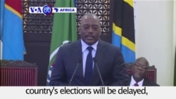 VOA60 Africa - DR Congo: President Joseph Kabila says the country's elections will be delayed