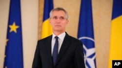 Le secrétaire général de l'OTAN, Jens Stoltenberg, à Bucarest, en Roumanie, le jeudi 31 janvier 2019. (Photo AP / Vadim Ghirda)