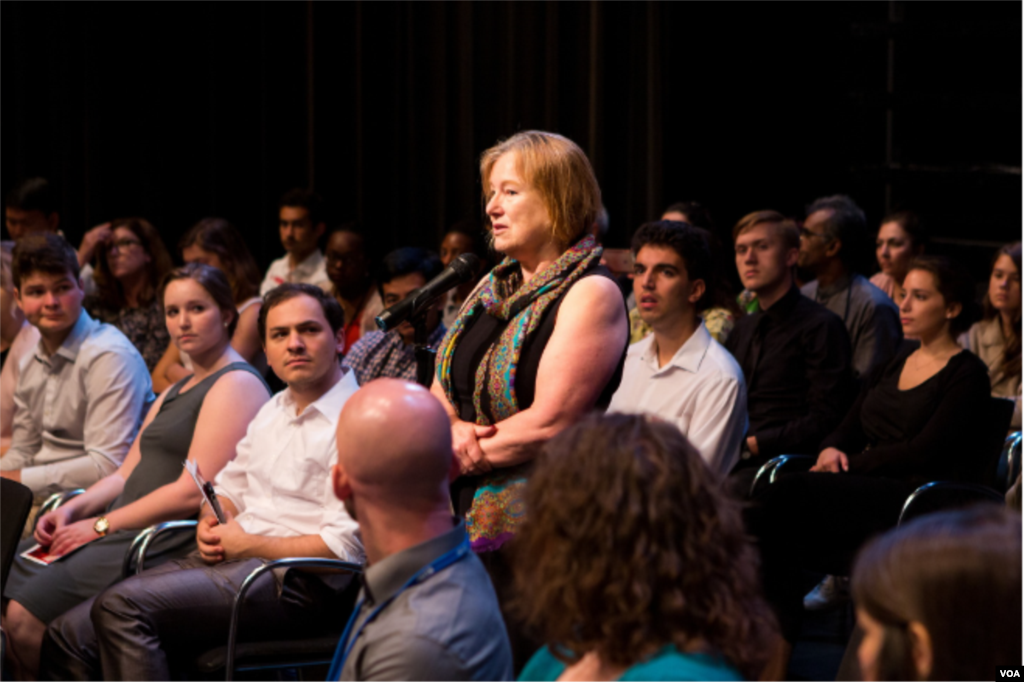 Among the guests of the live panel was VOA’s very own Director Amanda Bennett.