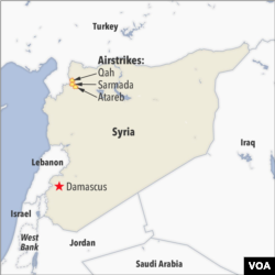 Russian airstrikes in western Syria