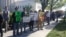 Protesters in front of the U.S. Supreme Court in Washington, D.C. ahead of landmark hearing on immigration, April 18, 2016. (E. Cherneff / VOA ) 
