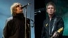 ARCHIVO - Liam Gallagher (izquierda) actúa en el festival Reading Music Festival, en Inglaterra, el 29 de agosto de 2021, y Noel Gallagher (derecha) durante un concierto en el Festival Glastonbury en Worthy Farm, Somerset, Inglaterra, el 25 de junio de 2022.