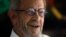 FILE - Author Elmore Leonard, 86, smiles during an interview at his home in Bloomfield Township, Michigan, Sept. 17, 2012.