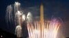 Fireworks burst over Washington Monument at the National Mall during Independence Day celebrations in Washington, DC on July 4, 2020. 