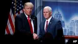 Presiden terpilih Amerika Donald Trump dan Wakil Presiden terpilih Mike Pence (foto: dok).