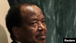 FILE - President Paul Biya of Cameroon waits to address the 71st United Nations General Assembly in New York, Sept. 22, 2016.