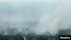 Asap dari kebakaran hutan di Riau (foto: Dok)