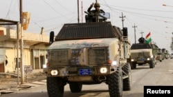 이라크 모술 탈환작전에 참여하고 있는 페슈메르가 민병대가 지난 9일 동부지역에서 도심 방향으로 진격하고 있다. (자료사진)