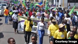 Vanhu vakawanda varatidzira kumuganhu weZimbabwe neSouth Africa vachiramba Statutory Instrument 64 of 2016. (Photo: Courtesy Image)