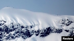 Sweden's highest mountain, Kebnekaise, is seen March 17, 2012.