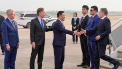 美国国务卿安东尼·布林肯（Antony Blinken）2024年4月24日抵达上海，展开其任内对中国的第二次访问。（媒体联访照片） 