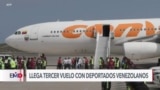 Tercer vuelo con deportados llegó a Venezuela con niños sin documentos