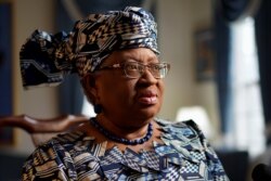 Incoming World Trade Organization President (WTO) Ngozi Okonjo-Iweala speaks during an interview with Reuters in Potomac, Maryland, Feb. 15, 2021.