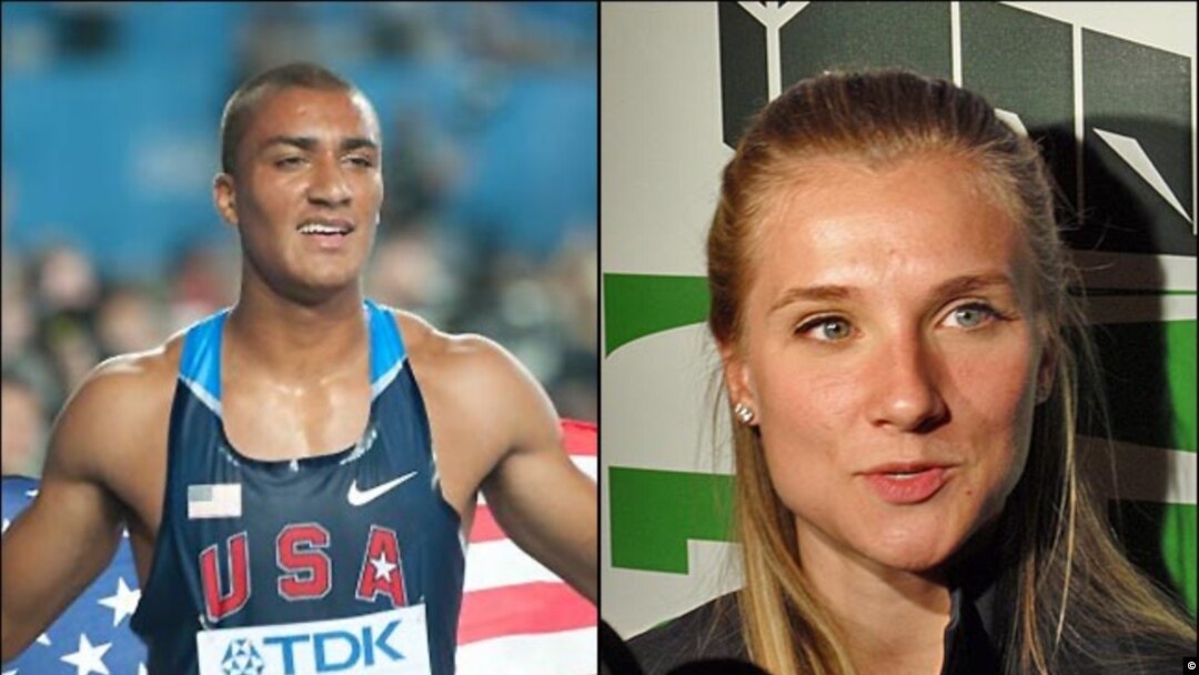Ðôi vận động viên sắp thành hôn với nhau -- Ashton Eaton (trái), người Mỹ, và Brianne Theisen, người Canada, sẽ đi tranh tài Olympic London dưới hai màu cờ tổ quốc khác nhau, và đều mang hy vọng mang về huy chương cao nhất.
