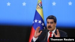 Presidente venezolano Nicolás Maduro realiza conferencia de prensa en Caracas. Diciembre 8, 2020. 