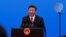 China's President Xi Jinping speaks at a press conference at the end of the final day of the Belt and Road Forum at the China National Convention Centere at the Yanqi Lake venue, outside Beijing, April 27, 2019. 