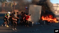 Manifestants à Bagdad en Irak, 4 octobre 2019.