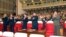 North Korean leader Kim Jong Un (Center) applauds during a demonstration performance by the newly formed Moranbong band in Pyongyang, July 9, 2012