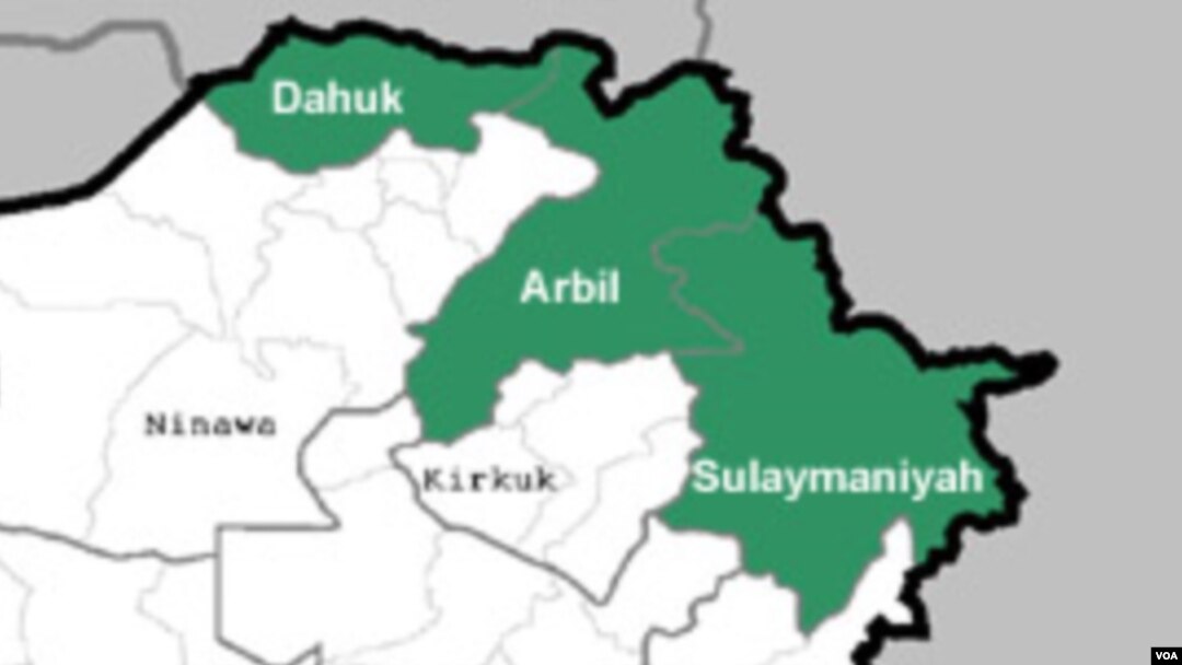 Iraqi Kurdistan Map