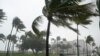 Hujan lebat akibat Badai Eta di Miami Beach, Florida, Minggu, 8 November 2020. 