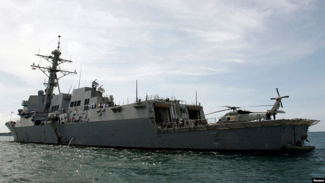 Tàu khu trục USS Mustin của hải quân Hoa Kỳ.