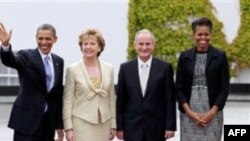 Барак Обама, Мэри Макалис и Мартин Макалис (президент Ирландии), Мишель Обама 23 мая 2011