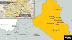 Irap with locations of several cities where bombings occurred