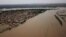 An aerial view shows buildings and roads submerged by floodwaters near the Nile River in South Khartoum, Sudan, Sept. 8, 2020.