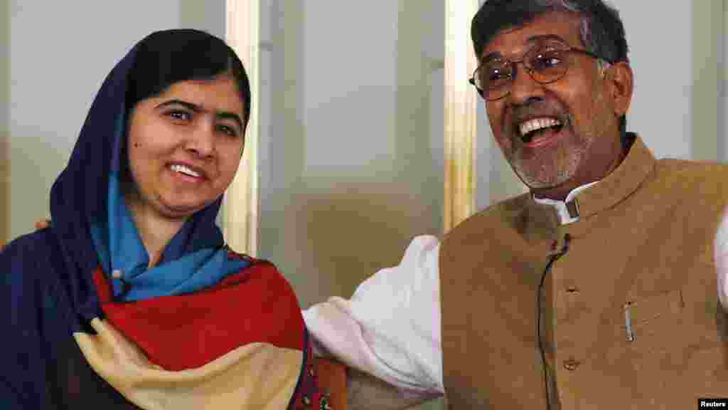 Malala Yousafzaida da Kailash Satyarthi sun karbi lambar yabo ta Nobel.