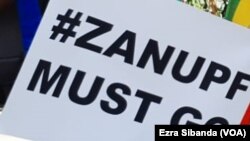 Zimbabweans Protest Against Corruption Outside Zimbabwe Embassy in London