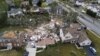 .A home on the 1800 block of Princeton Circle is leveled after an overnight tornado swept through the area in Naperville, Ill., Monday, June 21, 2021.(Paul Valade/Daily Herald via AP)