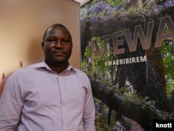 Daryl Bosu from A Rocha Ghana is also working to save forest cover, Oct. 5, 2020. (Stacey Knott/VOA)