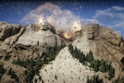 This image circulating on Native American Facebook pages reflects anger over Trump visit to Mt. Rushmore.