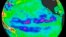 FILE - Oceanographic satellite released by NASA April 21, 2008 depicts one of the strongest La Ninas in many years as it is slowly weakening but continues to blanket the Pacific Ocean near the equator. 