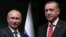 FILE - Russian President Vladimir Putin, left, and his Turkish counterpart, Recep Tayyip Erdogan, wrap up a joint news conference at the Presidential Palace in Ankara, Turkey, Dec. 1, 2014, when they enjoyed more cordial relations. 
